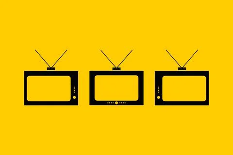 Television vector icon set. Technology device vector illustration Stock Illustration