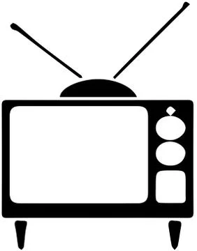 Television vector on white background Stock Illustration