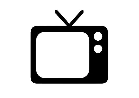 Television vector on white background Stock Illustration