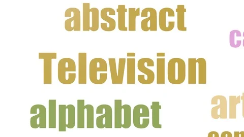 Television Wordcloud Animated On White Background Video stock 107227803
