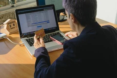 Teleworking, telecommuting, work at home Stock Photos