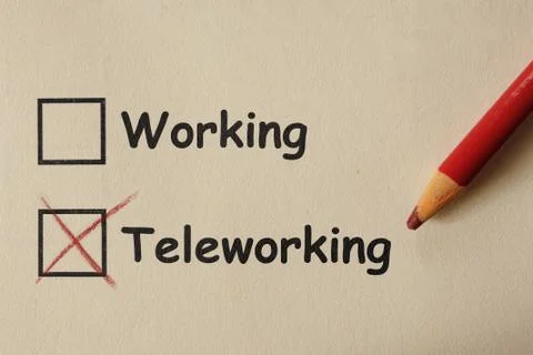 Teleworking work from home concept Stock Photos