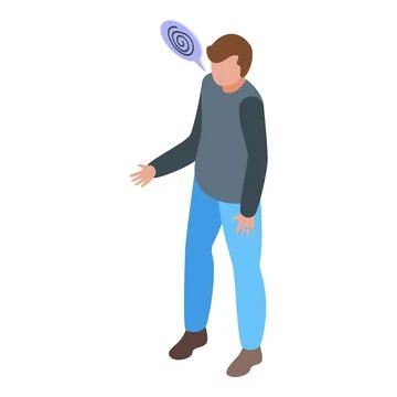 Tell argument icon isometric vector. Stress conversation Stock Illustration
