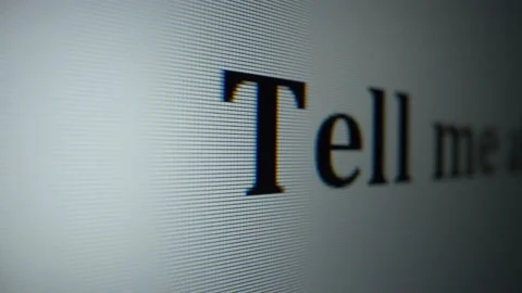 Tell me about it. Close-up text on monitor Stock Footage 231654044