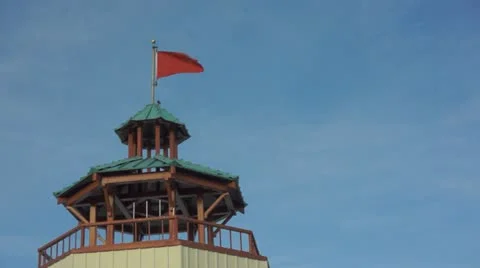 Tell-tale flag Stock Footage 18119185