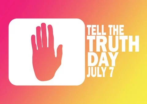Tell The Truth Day Vector Template Design Illustration Illustrazione stock
