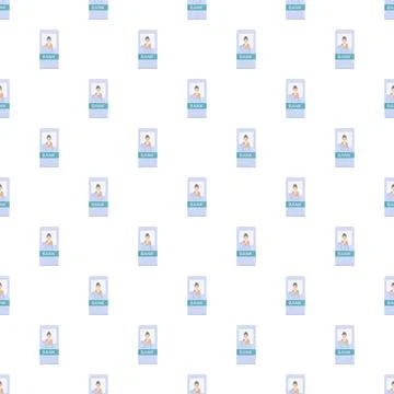 Teller window working bank services seamless pattern 스톡 일러스트