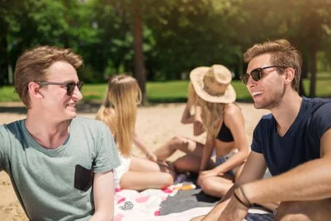 Telling funny thing Stock Photos