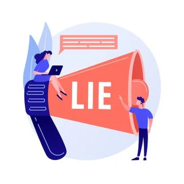 Telling lies vector concept metaphor Illustrazione stock