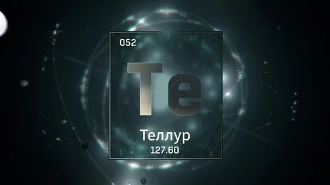 Tellurium as Element 52 of the Periodic Table 3D animation on green background 스톡 동영상 126448603