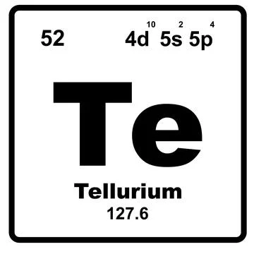 Tellurium element icon Stock Illustration