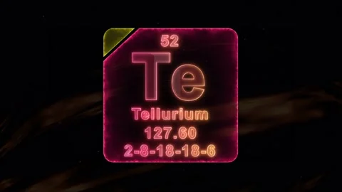 Tellurium element in periodic table Video stock 160894047
