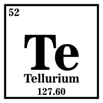 Tellurium Periodic Table of the Elements Vector illustration eps 10 스톡 일러스트