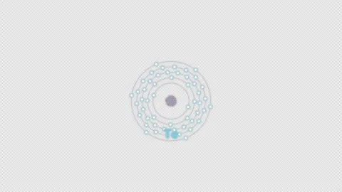 Tellurium Te Bohr Atom Model Clean No Text Animation Video Overlay Alpha 4K 스톡 동영상 339374041