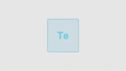 Tellurium Te Periodic Table Element Tile Clean No Text Animation Video Overlay A Stockbeeldmateriaal 339368919