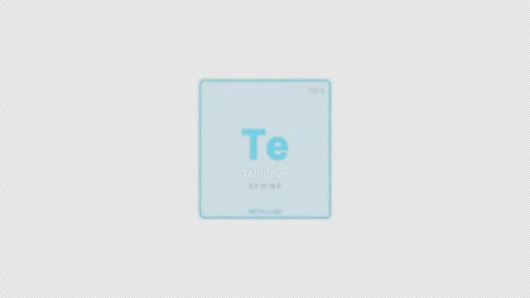 Tellurium Te Periodic Table Element Tile Labeled Animation Video Overlay Alpha 4 Видео 339369026