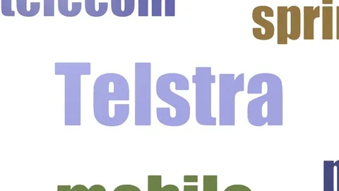 Telstra Tag Cloud Animated Isolated Video stock 103561832