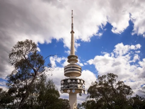 Telstra tower 4K, Canberra, ACT, Australia  Stock Footage 102627337