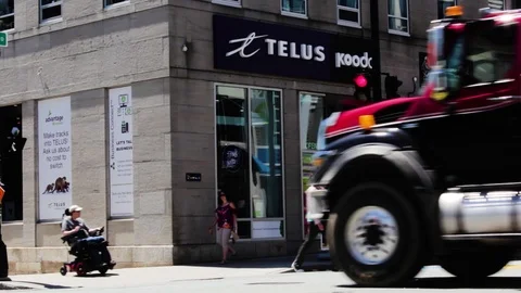 Telus Store Front, Halifax, Nova Scotia, Canada 스톡 동영상 91753018