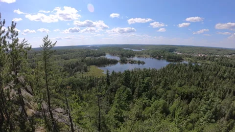 Temagami Tower Panoramic View Time Lapse Stock Footage 137361233