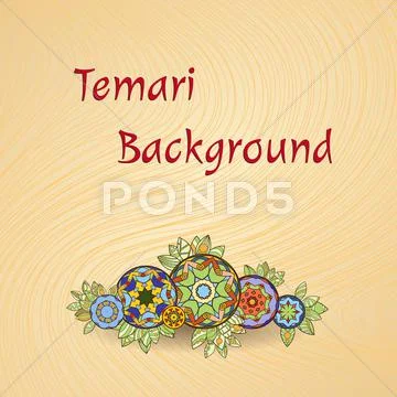 Temari Background Stock-Illustration