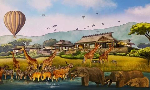 Tembo Resort Ilustración de archivo