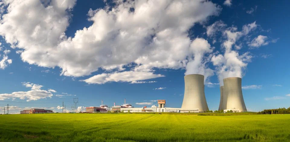Temelin, Czech republic - 05 22 2021: Nuclear Power Plant Temelin Stock Photos