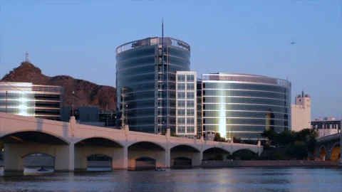 Tempe lake bridges Stock Footage 167517049