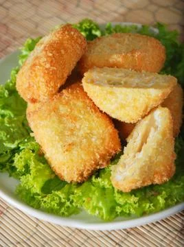 Tempeh Nugget Stockfoto's