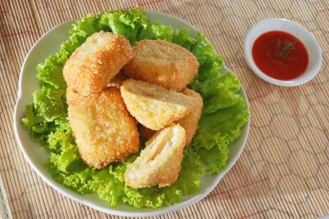 Tempeh Nugget Stockfoto's