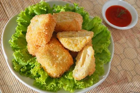 Tempeh Nugget Stockfoto's