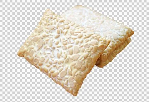 Tempeh, a source of high plant based protein and fiber on transparent background Stock Photos