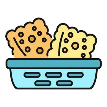 Tempeh soybean fermentation in block form illustration Stock Illustration