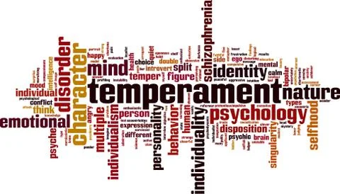 Temperament word cloud Stock Illustration