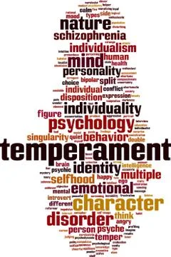 Temperament word cloud Stock Illustration