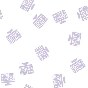 Temperature and humidity control glyph vector seamless pattern Stockillustratie