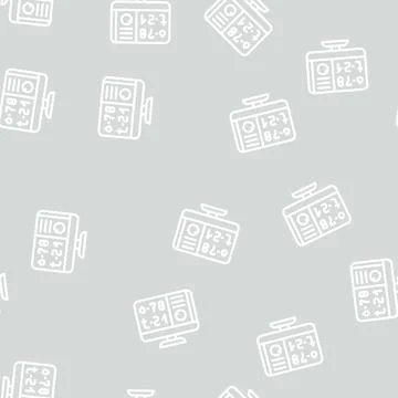 Temperature and humidity control line vector seamless pattern Stock-Illustration