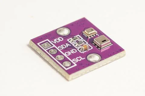 Temperature and pressure sensor for a DIY smart home on a white background... Stock Photos