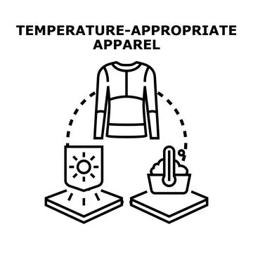 Temperature appropriate apparel selecting clothes for weather 스톡 일러스트