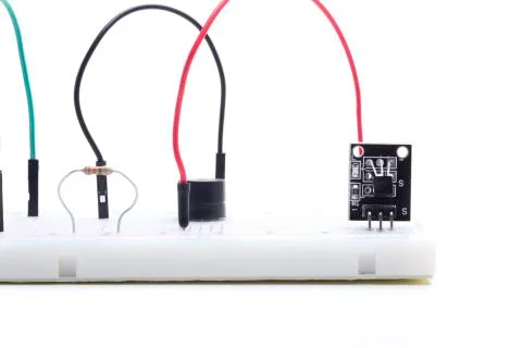 Temperature black breadboard Stock Photos