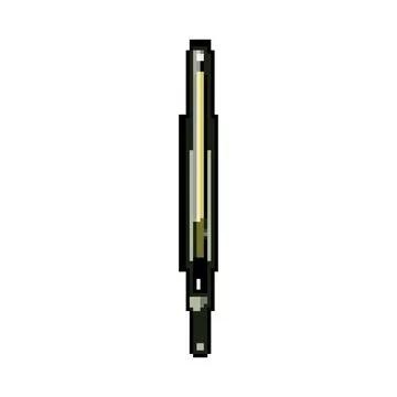 Temperature candy thermometer pixel art vector illustration Illustrazione stock