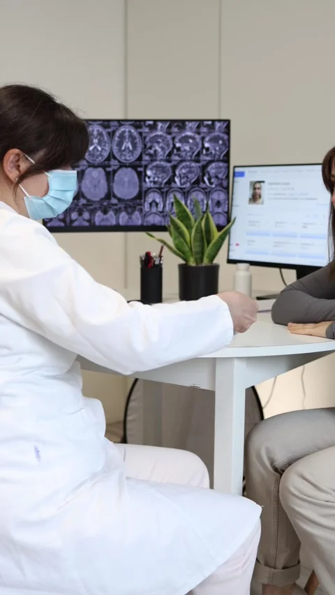 Temperature check during doctor visit Stock-Footage 335519945