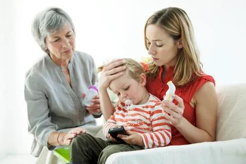 Temperature, child Stock Photos