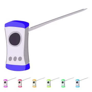 Temperature compost thermometer vector cartoon graphic Illustrazione stock