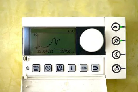 Temperature control display Stockfoto's