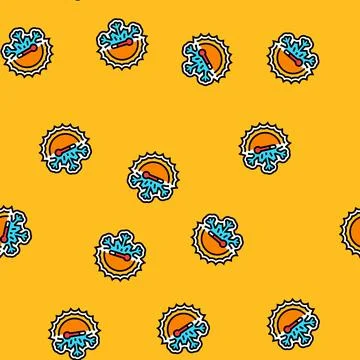 Temperature control vector seamless pattern Stock Illustration