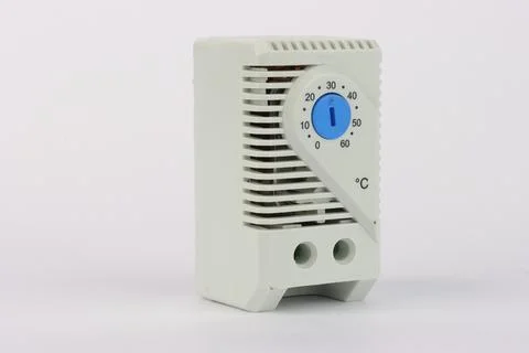 A temperature controller with a din-rail Stock Photos