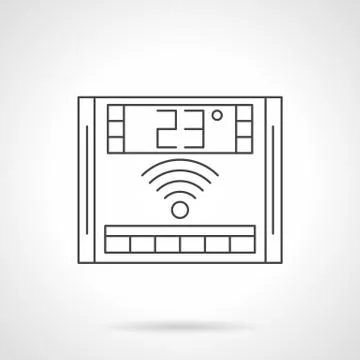 Temperature controller flat line vector icon 스톡 일러스트