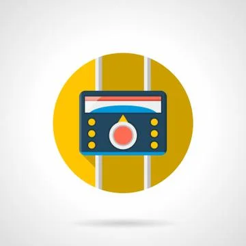 Temperature controller round color vector icon 스톡 일러스트
