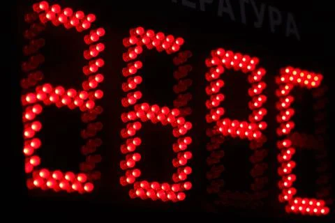 Temperature display panel Stock Photos